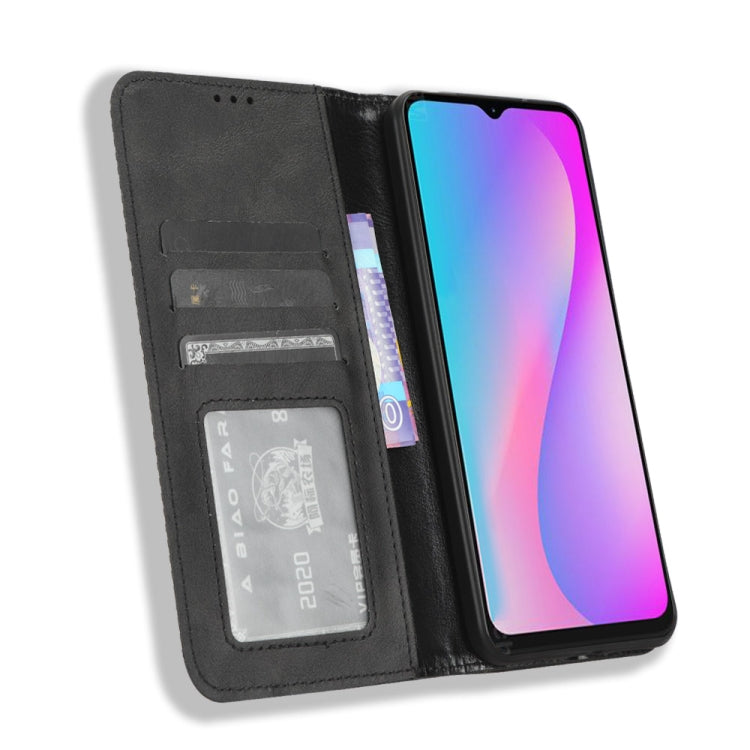 For Itel A60 Magnetic Buckle Retro Texture Leather Phone Case