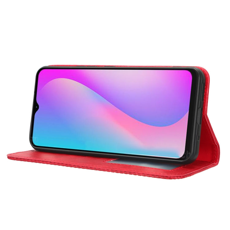 For Itel A60 Magnetic Buckle Retro Texture Leather Phone Case