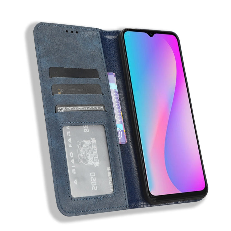 For Itel A60 Magnetic Buckle Retro Texture Leather Phone Case