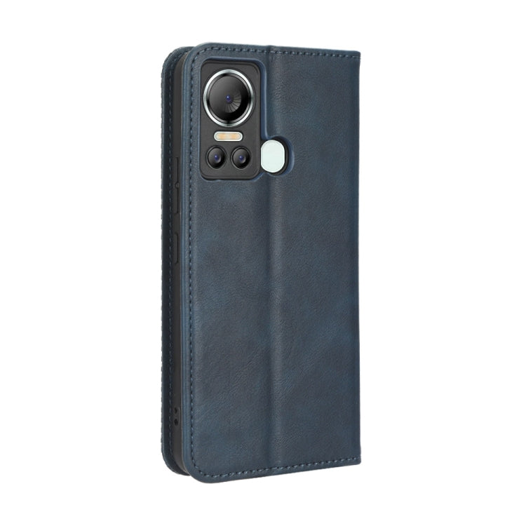 For Itel S18 S663L Magnetic Buckle Retro Texture Leather Phone Case