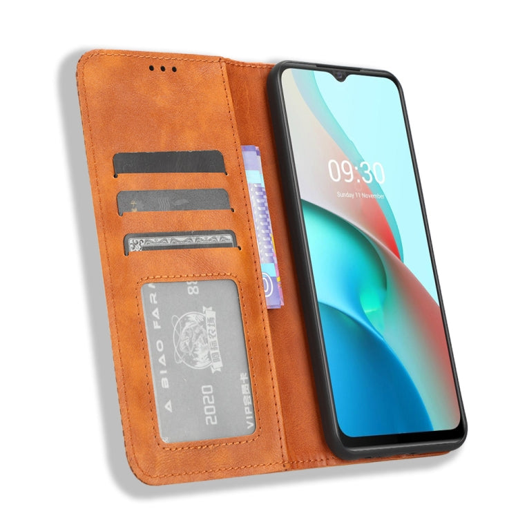 For Itel S18 S663L Magnetic Buckle Retro Texture Leather Phone Case