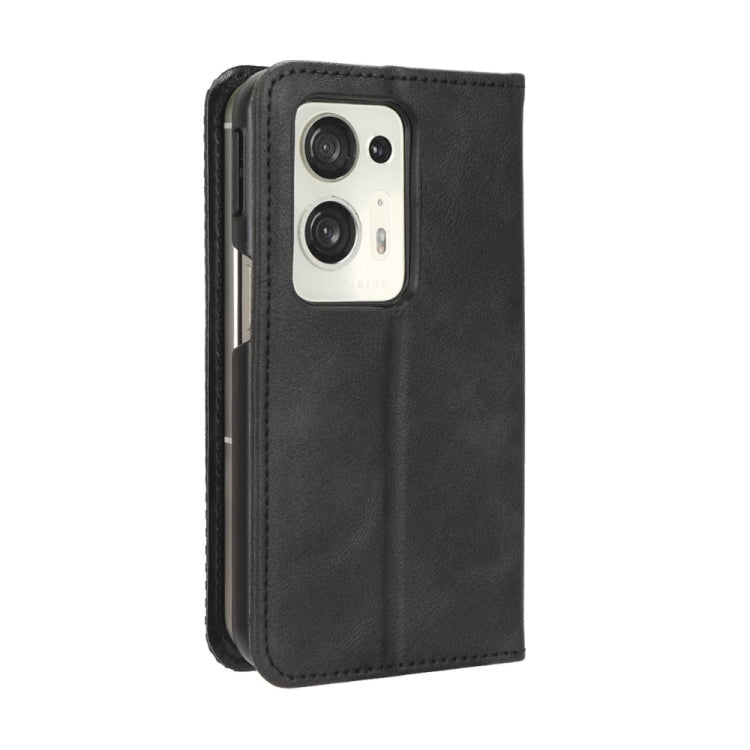 For OPPO Find N2 Magnetic Buckle Retro Texture Leather Phone Case