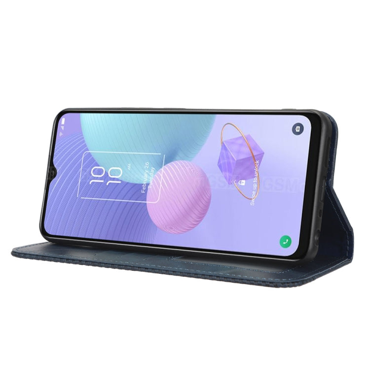 For TCL 408 Magnetic Buckle Retro Texture Leather Phone Case