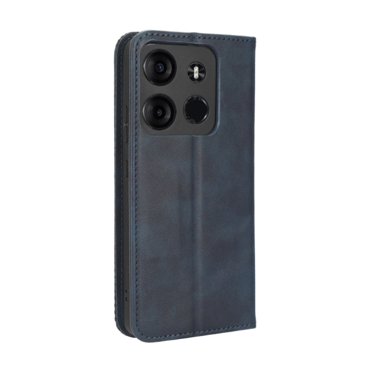 For Tecno Spark Go 2023 Magnetic Buckle Retro Texture Leather Phone Case