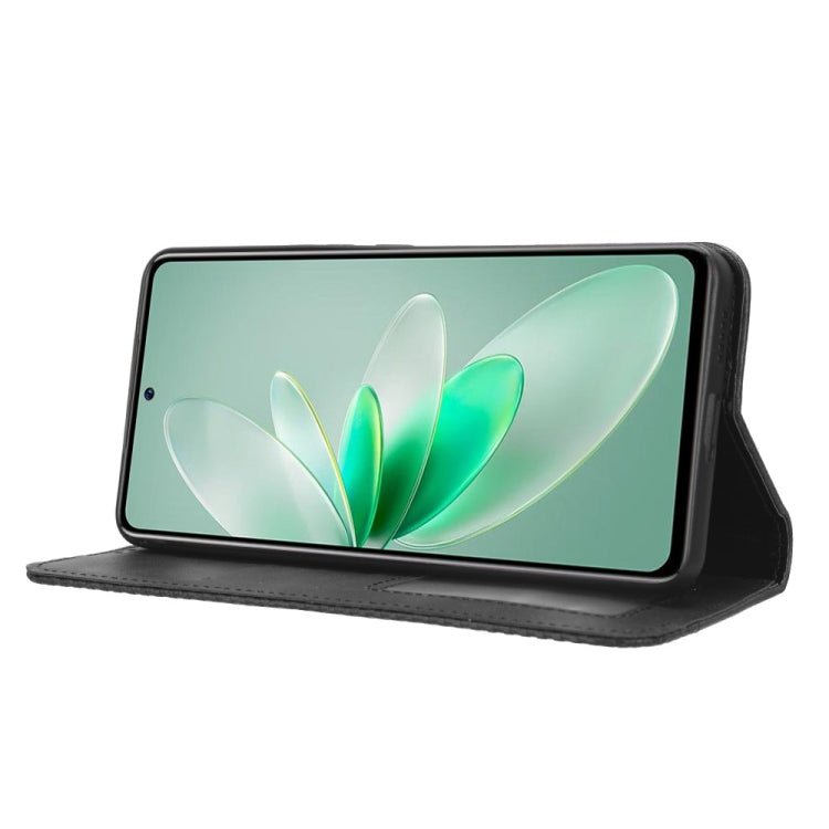 For vivo V27e / S16e Magnetic Buckle Retro Texture Leather Phone Case