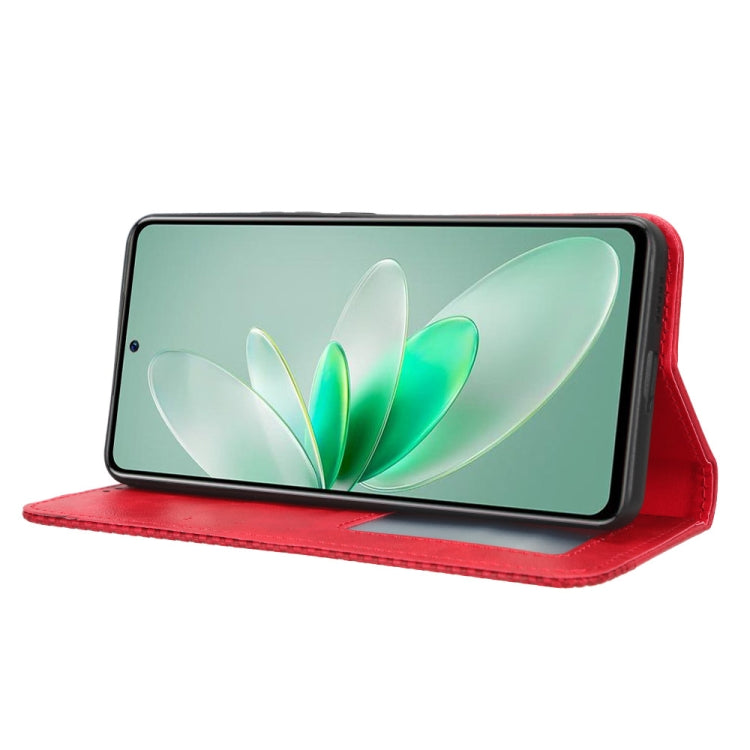 For vivo V27e / S16e Magnetic Buckle Retro Texture Leather Phone Case