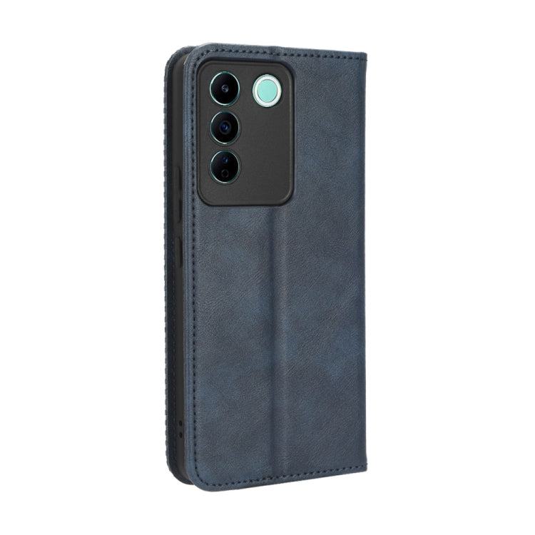 For vivo V27e / S16e Magnetic Buckle Retro Texture Leather Phone Case