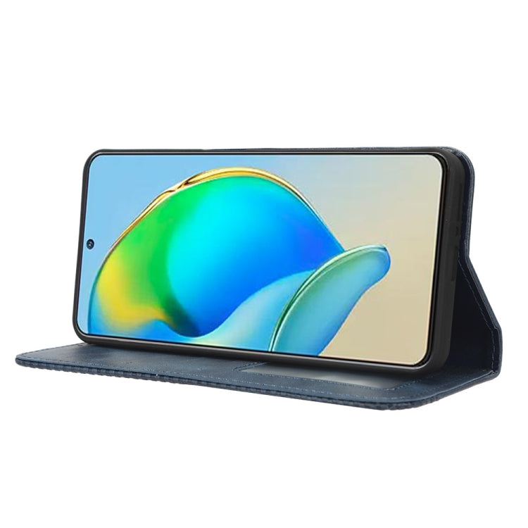 For ZTE Blade V40s Magnetic Buckle Retro Texture Leather Phone Case