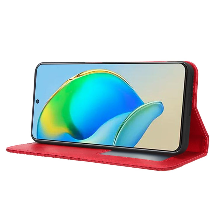 For ZTE Blade V40s Magnetic Buckle Retro Texture Leather Phone Case