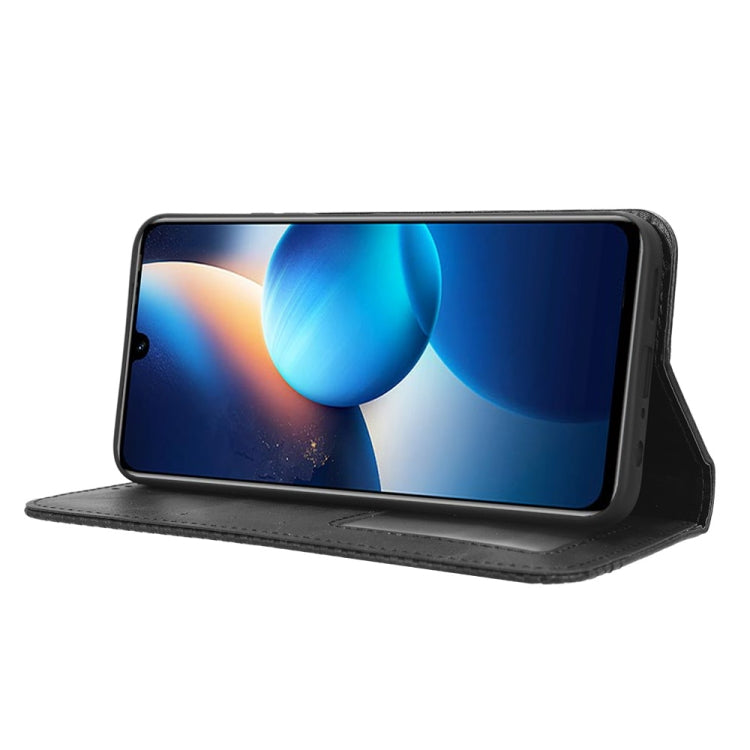 For Infinix Zero 20 X6821 Magnetic Buckle Retro Texture Leather Phone Case