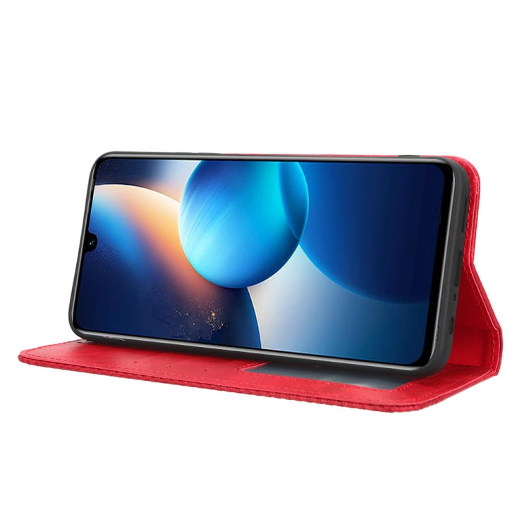 For Infinix Zero 20 X6821 Magnetic Buckle Retro Texture Leather Phone Case