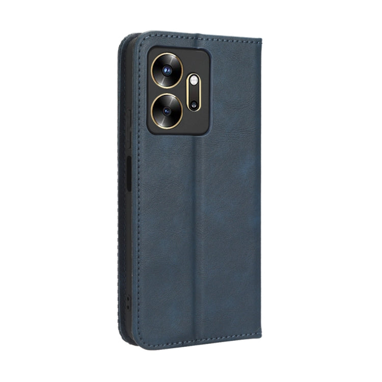 For Infinix Zero 20 X6821 Magnetic Buckle Retro Texture Leather Phone Case