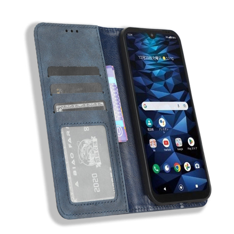 For Kyocera Digno SX3 KYG02 Magnetic Buckle Retro Texture Leather Phone Case