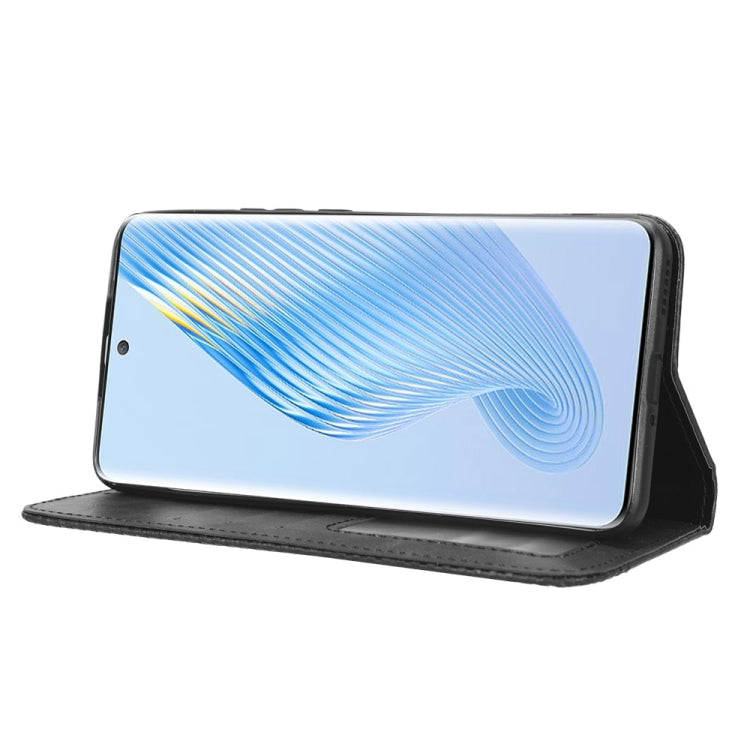 For Honor Magic5 Magnetic Buckle Retro Texture Leather Phone Case