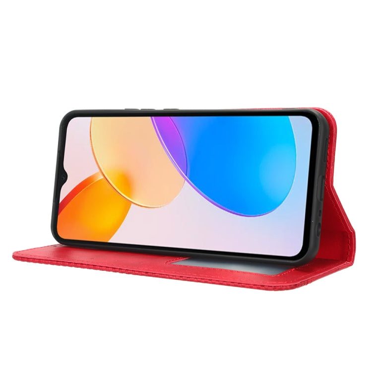 For Honor X5 Magnetic Buckle Retro Texture Leather Phone Case