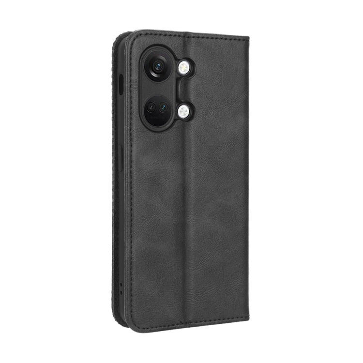 For OnePlus Ace 2V Magnetic Buckle Retro Texture Leather Phone Case