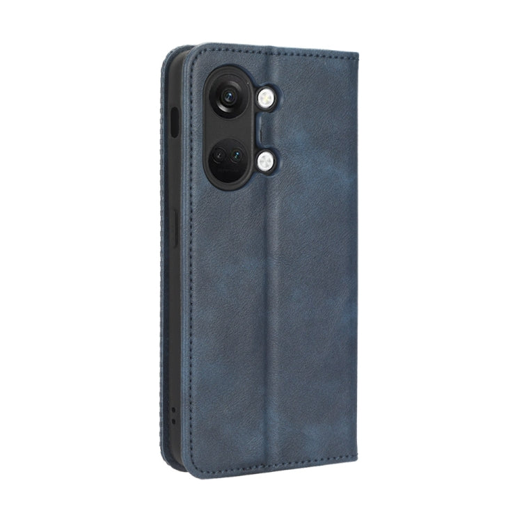 For OnePlus Ace 2V Magnetic Buckle Retro Texture Leather Phone Case