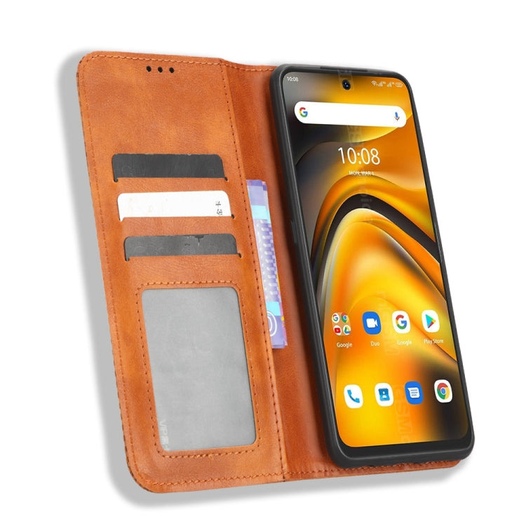 For Umidigi A13 Pro 5G Magnetic Buckle Retro Texture Leather Phone Case