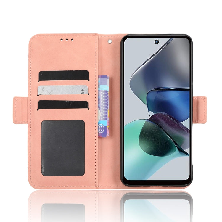 For Motorola Moto G13 / G23 4G Skin Feel Calf Texture Card Slots Leather Phone Case