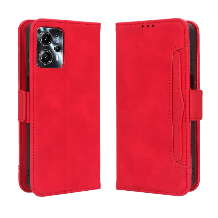 For Motorola Moto G13 / G23 4G Skin Feel Calf Texture Card Slots Leather Phone Case