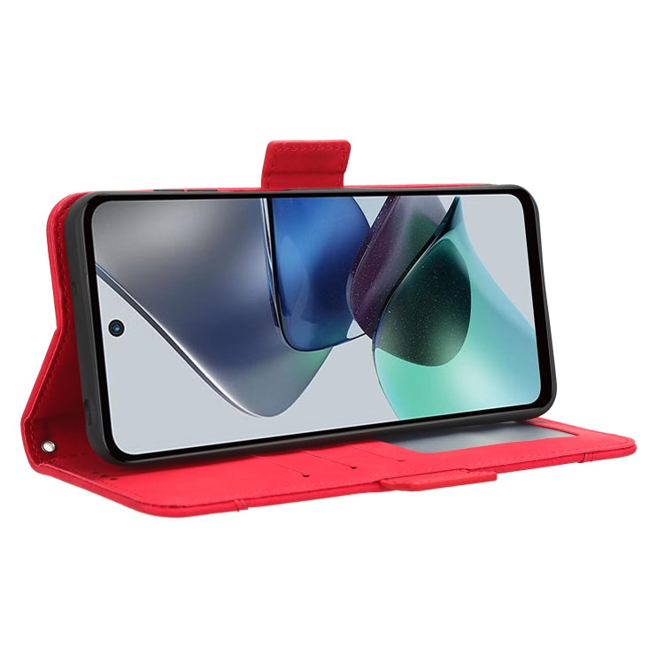 For Motorola Moto G13 / G23 4G Skin Feel Calf Texture Card Slots Leather Phone Case