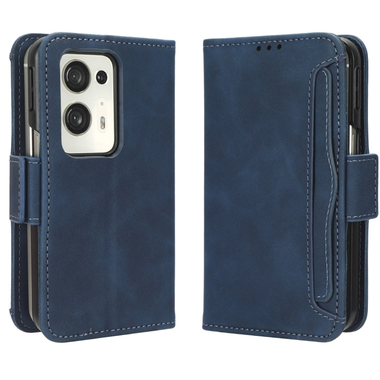For OPPO Find N2 Skin Feel Calf Texture Card Slots Leather Phone Case