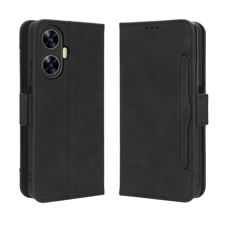 For Realme C55 4G Skin Feel Calf Texture Card Slots Leather Phone Case