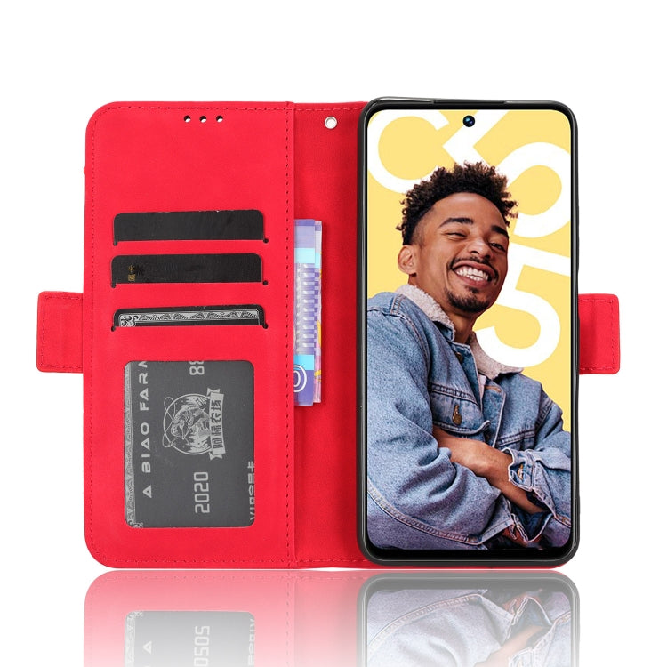 For Realme C55 4G Skin Feel Calf Texture Card Slots Leather Phone Case