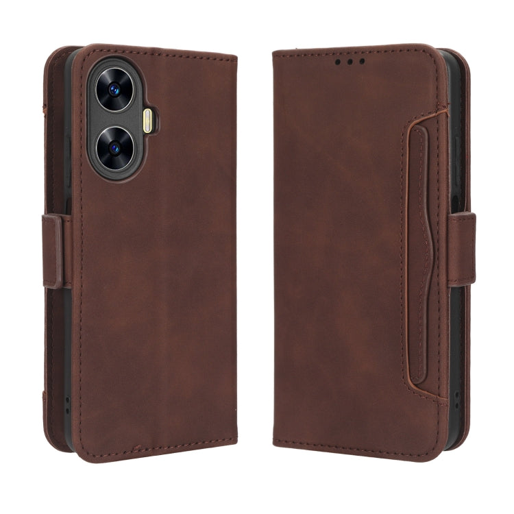 For Realme C55 4G Skin Feel Calf Texture Card Slots Leather Phone Case
