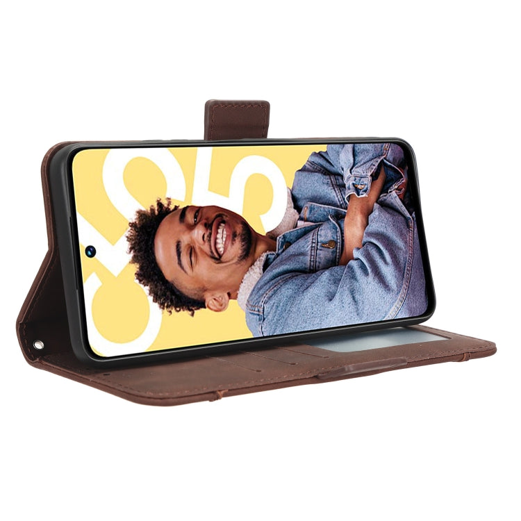 For Realme C55 4G Skin Feel Calf Texture Card Slots Leather Phone Case