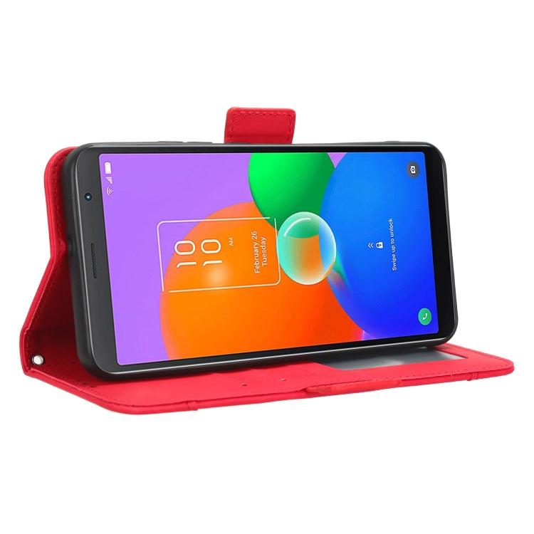 For TCL 403 Skin Feel Calf Texture Card Slots Leather Phone Case