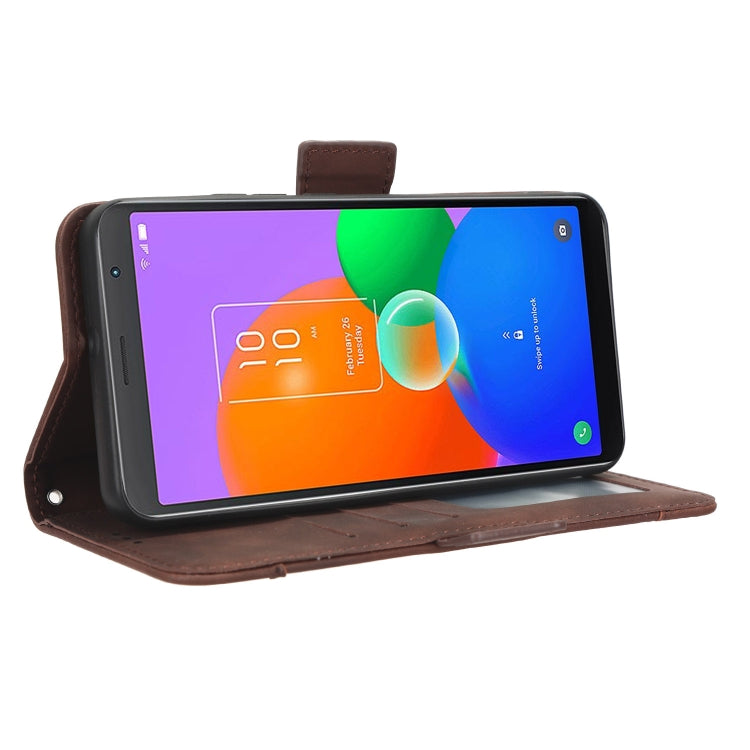 For TCL 403 Skin Feel Calf Texture Card Slots Leather Phone Case