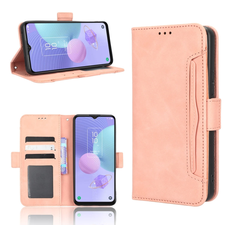 For TCL 408 Skin Feel Calf Texture Card Slots Leather Phone Case