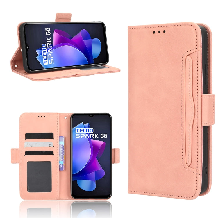 For Tecno Spark Go 2023 Skin Feel Calf Texture Card Slots Leather Phone Case