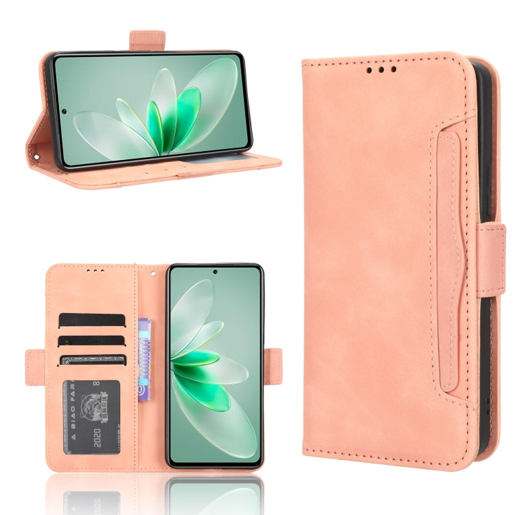 For vivo V27e / S16e Skin Feel Calf Texture Card Slots Leather Phone Case