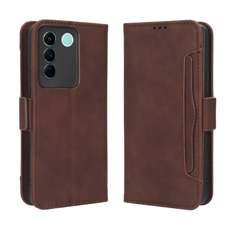 For vivo V27e / S16e Skin Feel Calf Texture Card Slots Leather Phone Case
