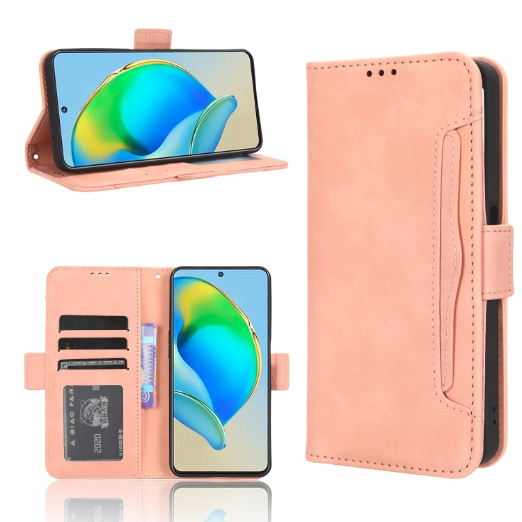 For ZTE Blade V40s Skin Feel Calf Texture Card Slots Leather Phone Case