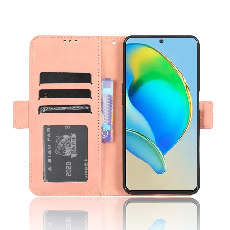 For ZTE Blade V40s Skin Feel Calf Texture Card Slots Leather Phone Case