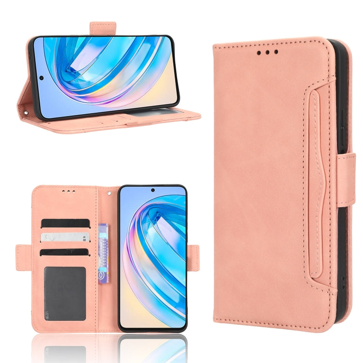 For Honor X8a Skin Feel Calf Texture Card Slots Leather Phone Case