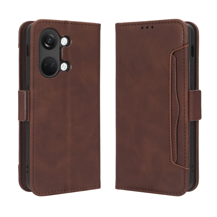 For OnePlus Ace 2V Skin Feel Calf Texture Card Slots Leather Phone Case