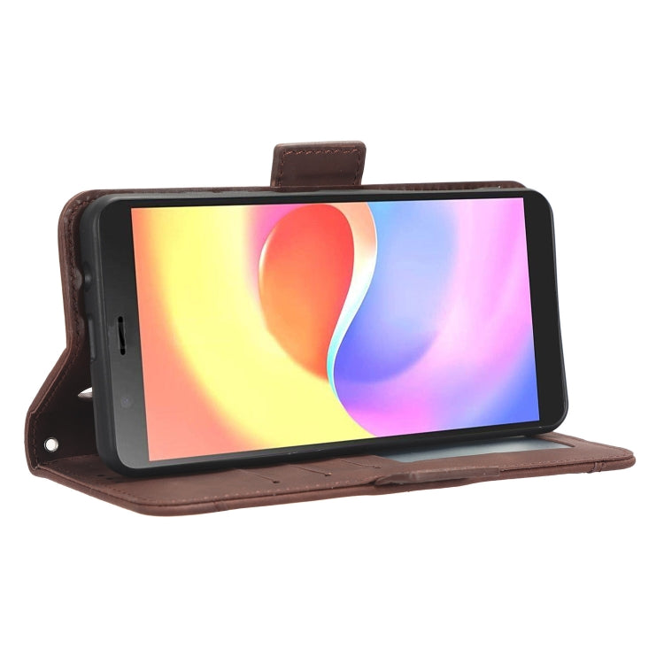 For ZTE Blade A32 Skin Feel Calf Texture Card Slots Leather Phone Case