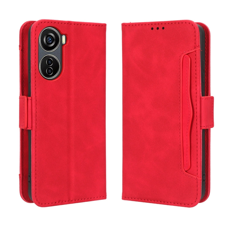 For ZTE Blade V40 Design Skin Feel Calf Texture Card Slots Leather Phone Case