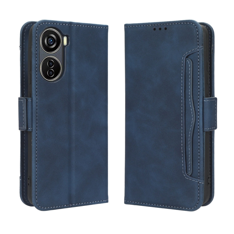 For ZTE Blade V40 Design Skin Feel Calf Texture Card Slots Leather Phone Case