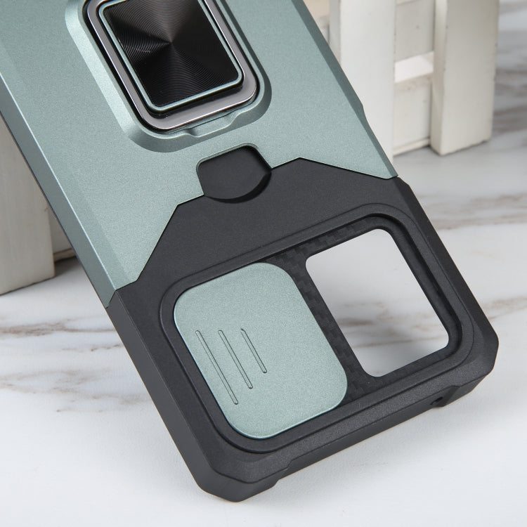For Motorola Moto G 5G 2023 Camera Shield Card Slot Phone Case with Ring Holder