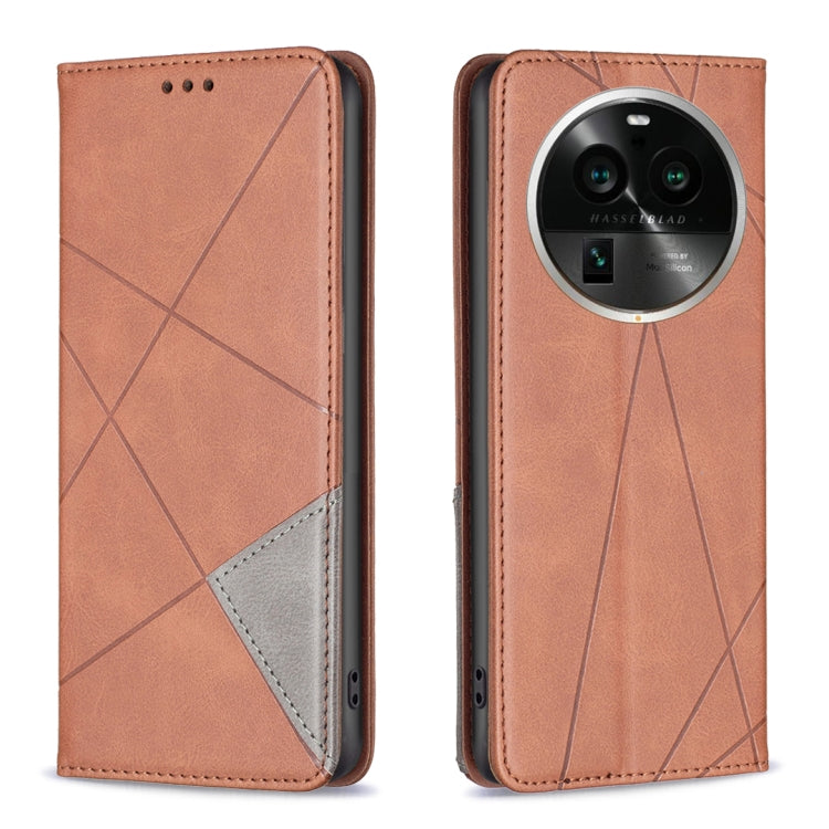 For OPPO Find X6 Pro 5G Prismatic Invisible Magnetic Leather Phone Case