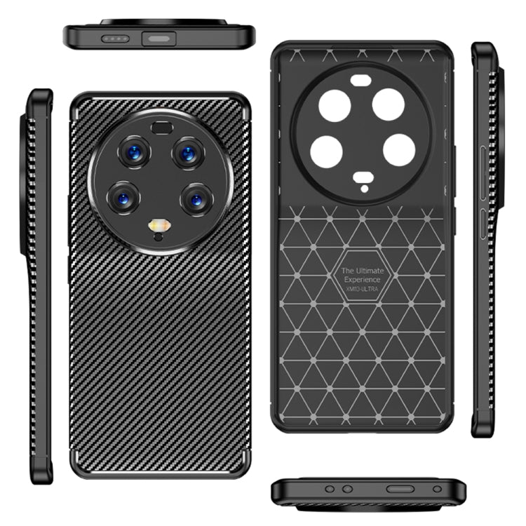 For Xiaomi 13 Ultra Carbon Fiber Texture Shockproof TPU Phone Case(Black)