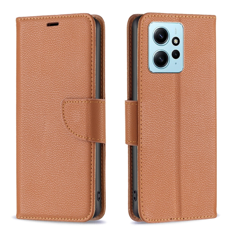 For Xiaomi Redmi Note 12 4G Global Litchi Texture Pure Color Leather Phone Case