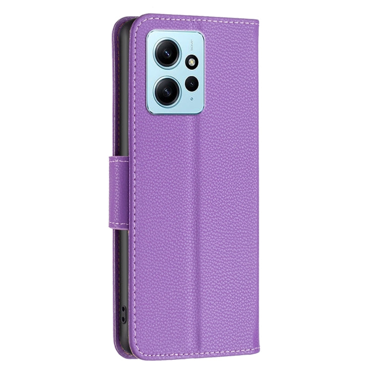 For Xiaomi Redmi Note 12 4G Global Litchi Texture Pure Color Leather Phone Case
