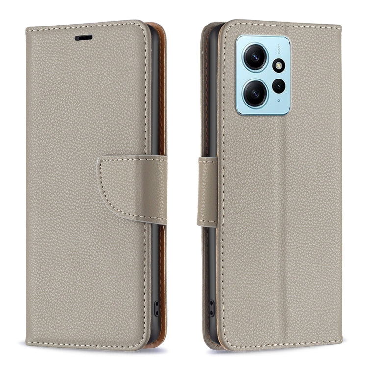 For Xiaomi Redmi Note 12 4G Global Litchi Texture Pure Color Leather Phone Case