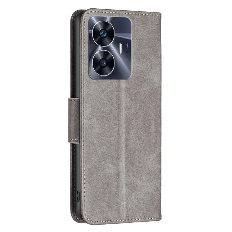 For Realme C55 Lambskin Texture Leather Phone Case